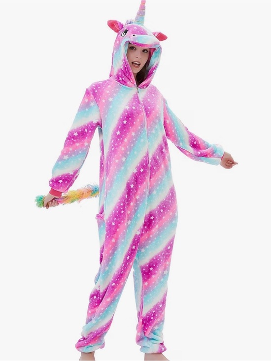 None Other - Fleece Unicorn Onesie Pajamas